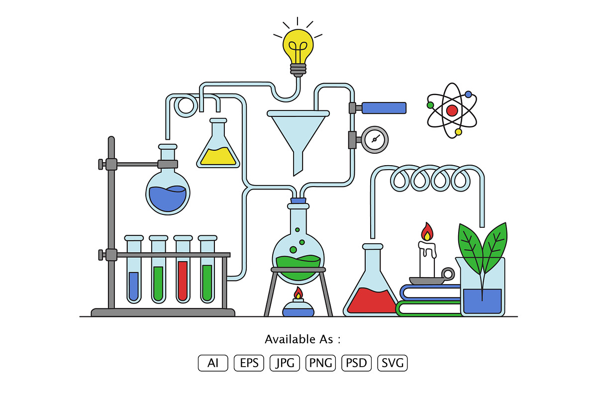 Creative Science Experiment Illustra, a Healthcare Illustration by Partikusi Design (Photo 2 of 3)