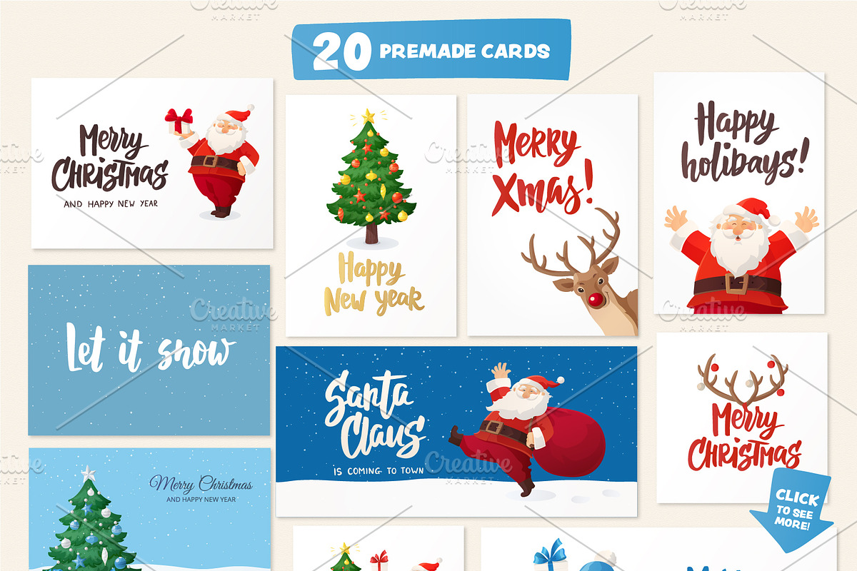 Christmas design collection, a Decorative Illustration by Olga Proz (Photo 10 of 11)