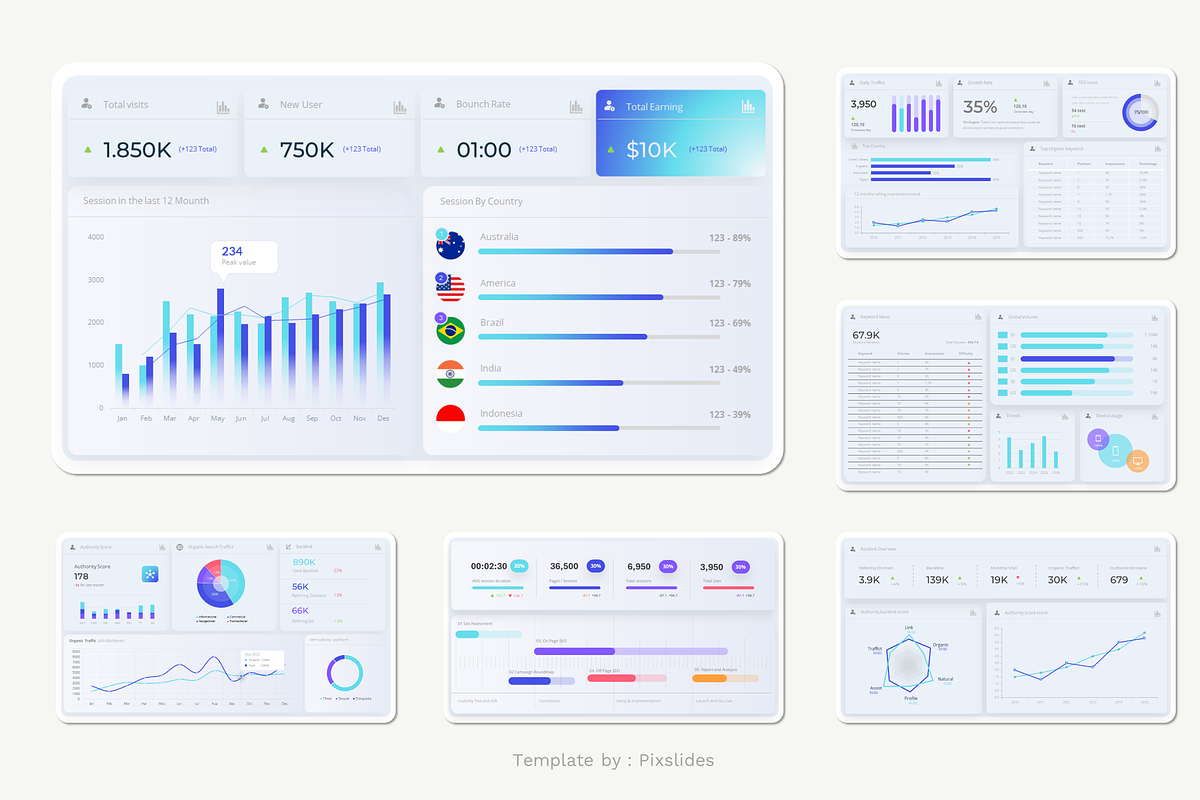 SEO And Marketing Powerpoint, a Presentation Template by Pixslides (Photo 4 of 6)