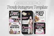 Trendy Instagram Templates, a Social Media Template by ZenSocialDesigns (Thumbnail 1 of 9)