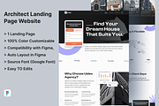 Architect Agency Landing Page, a Landing Page Template by UiDex (Thumbnail 1 of 4)