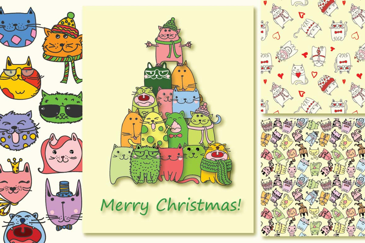 Doodle Cats, an Animal Illustration by Virinaflora (Photo 6 of 8)