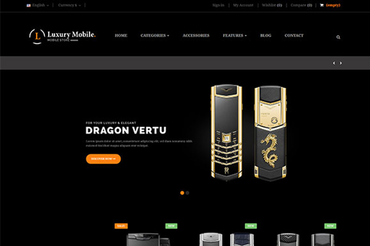 Ap Luxury Mobile Prestashop Theme, a Websites & App Template by apollotheme (Photo 2 of 6)