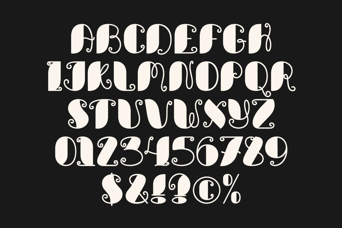 GF Antiqua - Swirly Display Font, a Handwritten Font by GroovyFontCo (Photo 8 of 8)