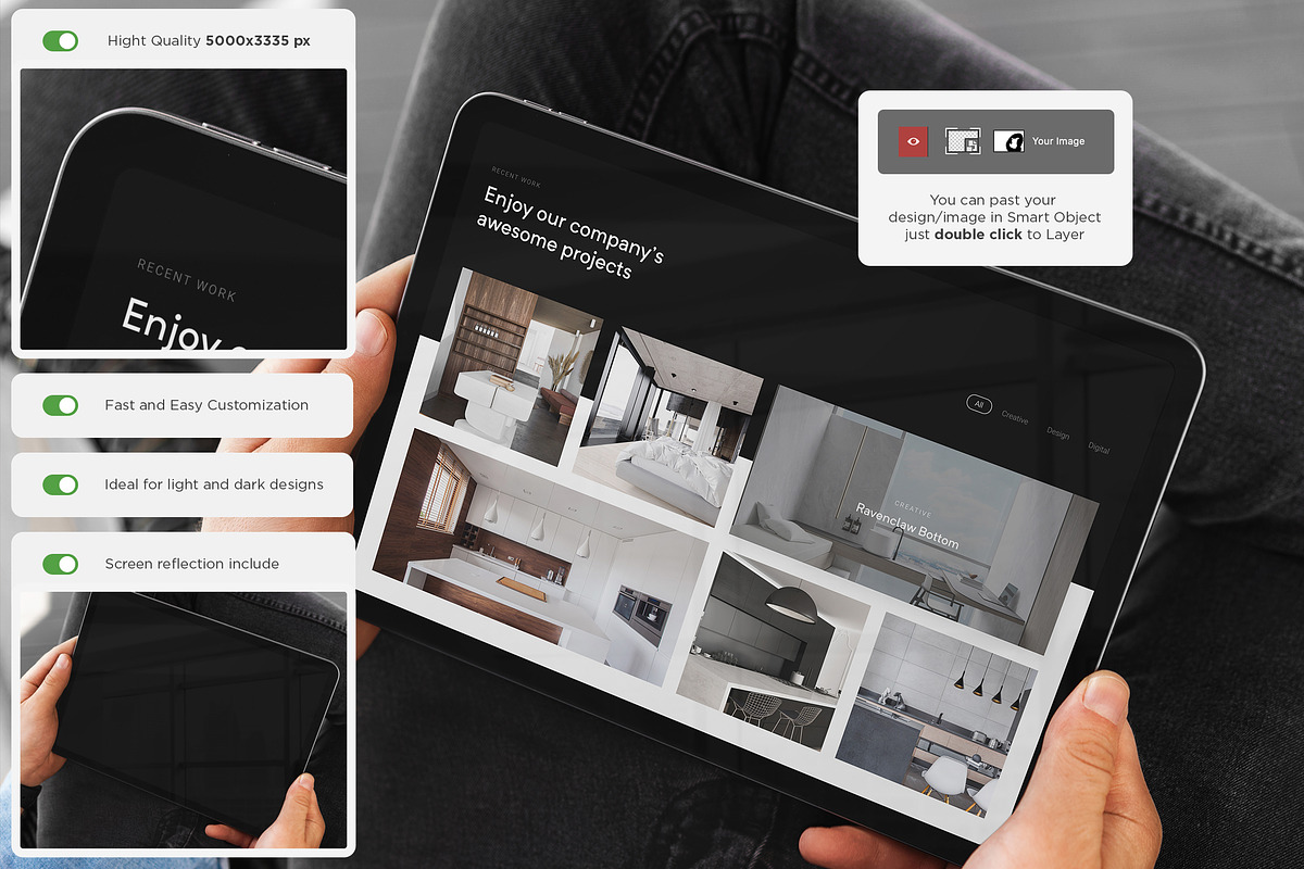 iPad Pro Responsive Mock-Up, an iPad Mockup by Dikarte.Store (Photo 2 of 10)
