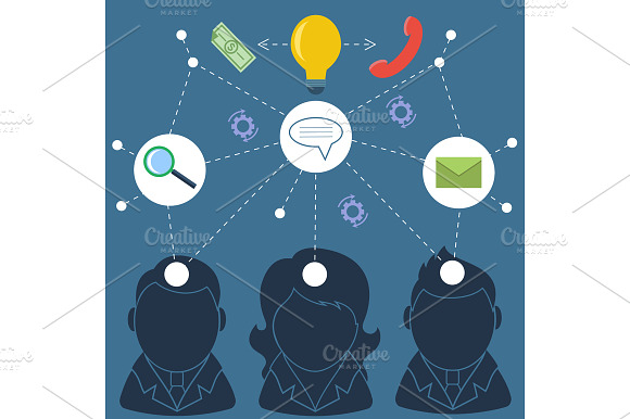 Teamwork concept with business preview 2
