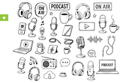 Vintage Podcast Studio Set, an Object Graphic by RT Studio (Thumbnail 1 of 4)