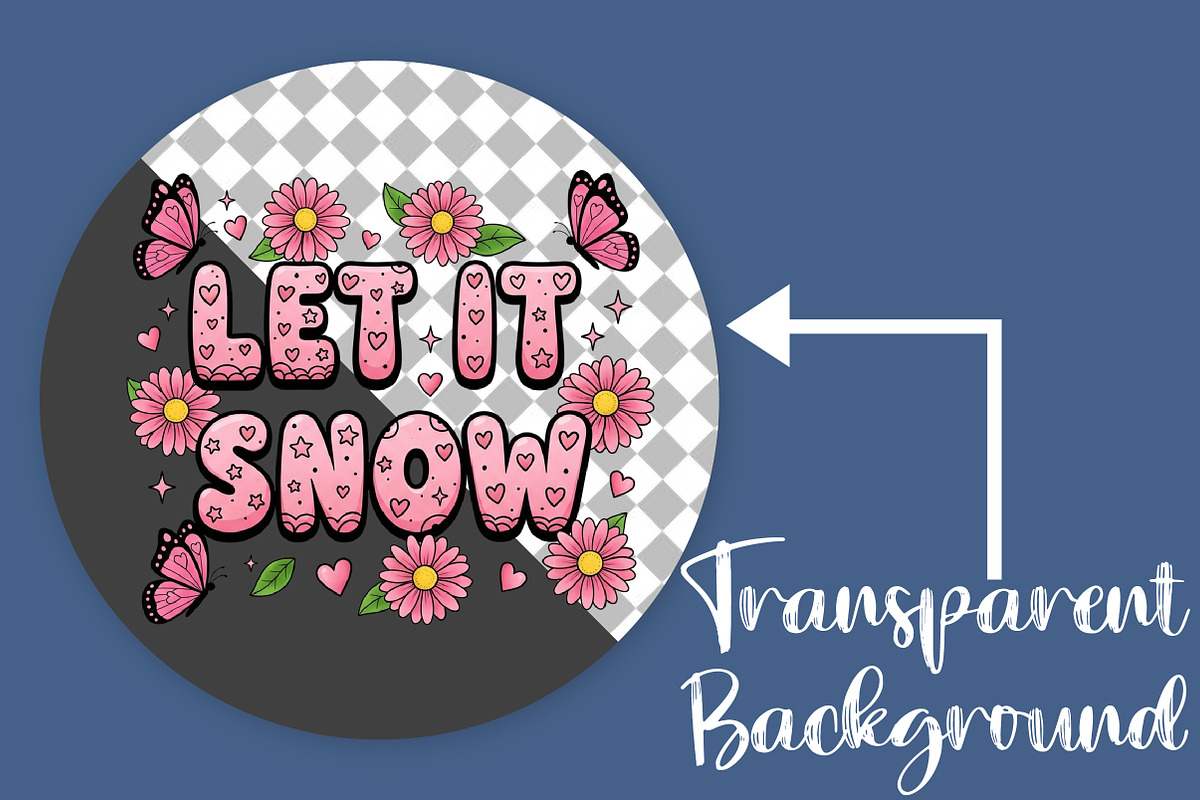 Let It Snow Png, Christmas, an Illustration by Canvas Craft (Photo 2 of 7)