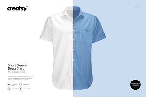 Short Sleeve Dress Shirt Mockup