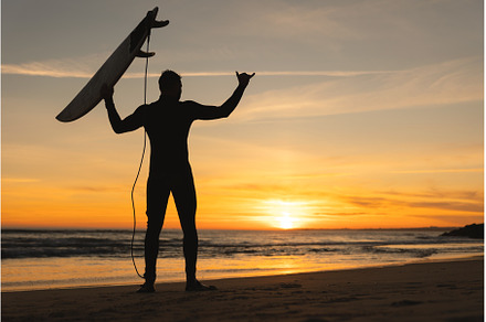 Silhouette of an athletic man, a Sports & Recreation Photo by Barcelona_dreams