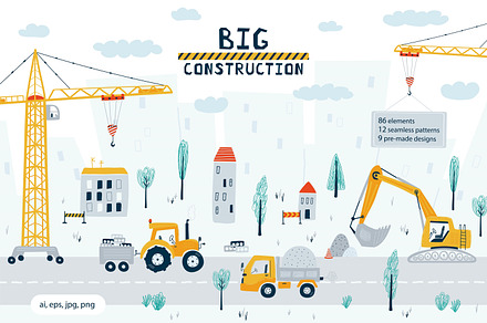 Big construction-Kids car collection