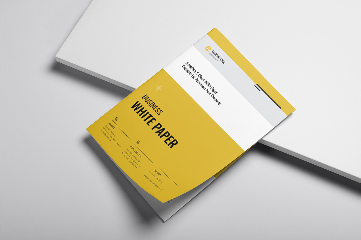 Business White Paper Template, a Brochure Template by DesignCrest (Photo 2 of 13)
