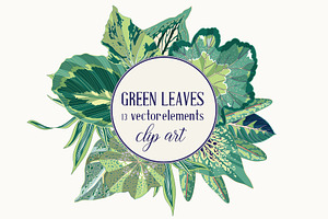 Green Leaves Vector Clip Art