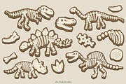 Dinosaur Days Clipart and Patterns, a Pattern Graphic by Drafts n Doodles (Thumbnail 10 of 20)
