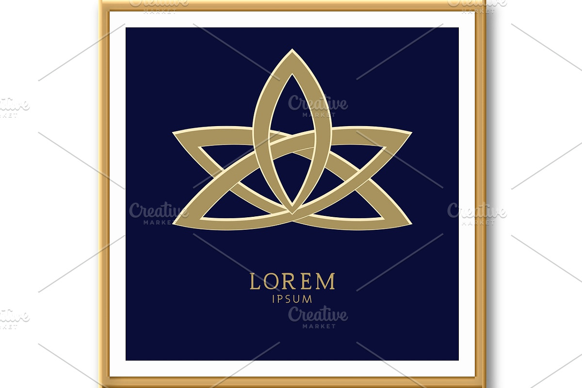Vector floral logo, an Outline Icon by RODINA (Photo 2 of 3)