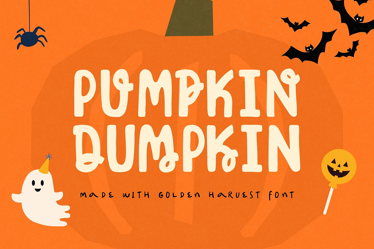 Golden Harvest Playful Display Font, a Handwritten Font by Sloulyfe (Photo 3 of 9)