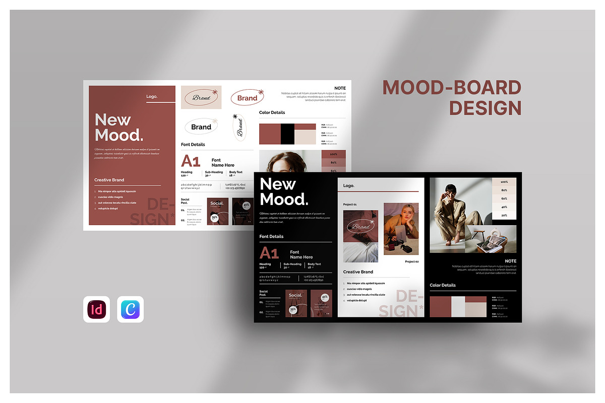 Branding Moodboard Template Design