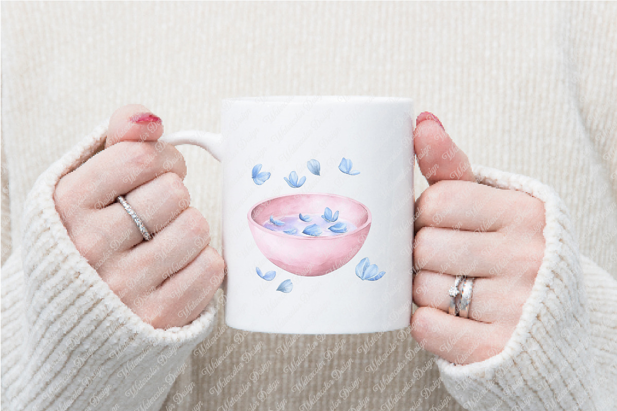 Spa Watercolor Clipart, an Illustration by Watercolor design (Photo 10 of 12)