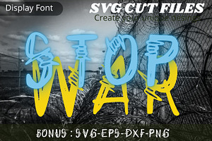 Stop War font, Barb font, War font