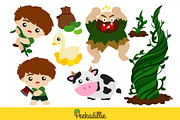 Jack Giant Beanstalk Vector Clipart, a Graphic by Peekadillie Art (Thumbnail 3 of 3)