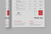 Red Invoice Template, a Stationery Template by MightyDesign (Thumbnail 5 of 8)