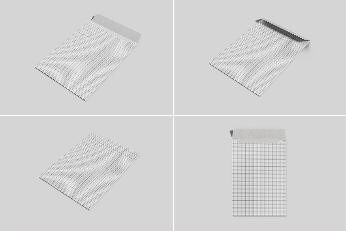 Envelope C4 Mockup - 12 Views, a Packaging Mockup by Illusiongraphic (Photo 15 of 24)