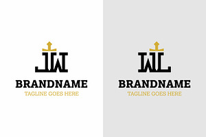 Letters JW WL Sword Luxury Logo, a Branding & Logo Template by Pray Art Design Studio