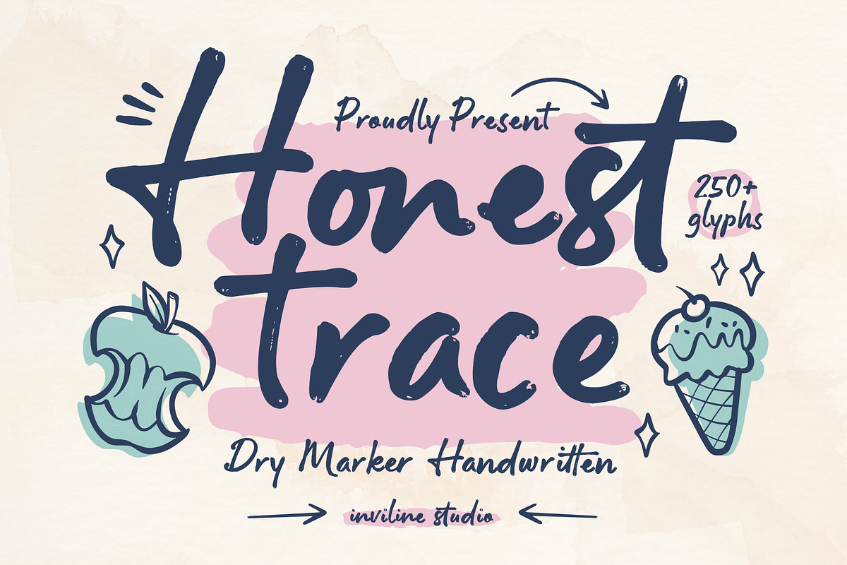 Honest Trace - Organic Script Font, a Script Font by Inviline.co (Photo 1 of 10)
