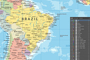 Political World Map. Vector. Layered, an Education Illustration by PorcuPen Works (Thumbnail 3 of 7)