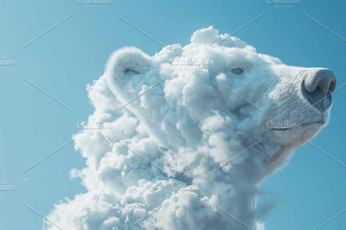 90 Clouds animals against a blue sky, an Animal Illustration by Handmadefont (Photo 13 of 64)