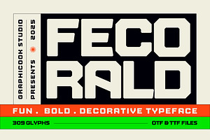 Fecorald, a Sans Serif Font by graphicook