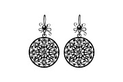 Round Filigree Earrings SVG Set, an Object Graphic by Creativeshirt (Thumbnail 13 of 13)
