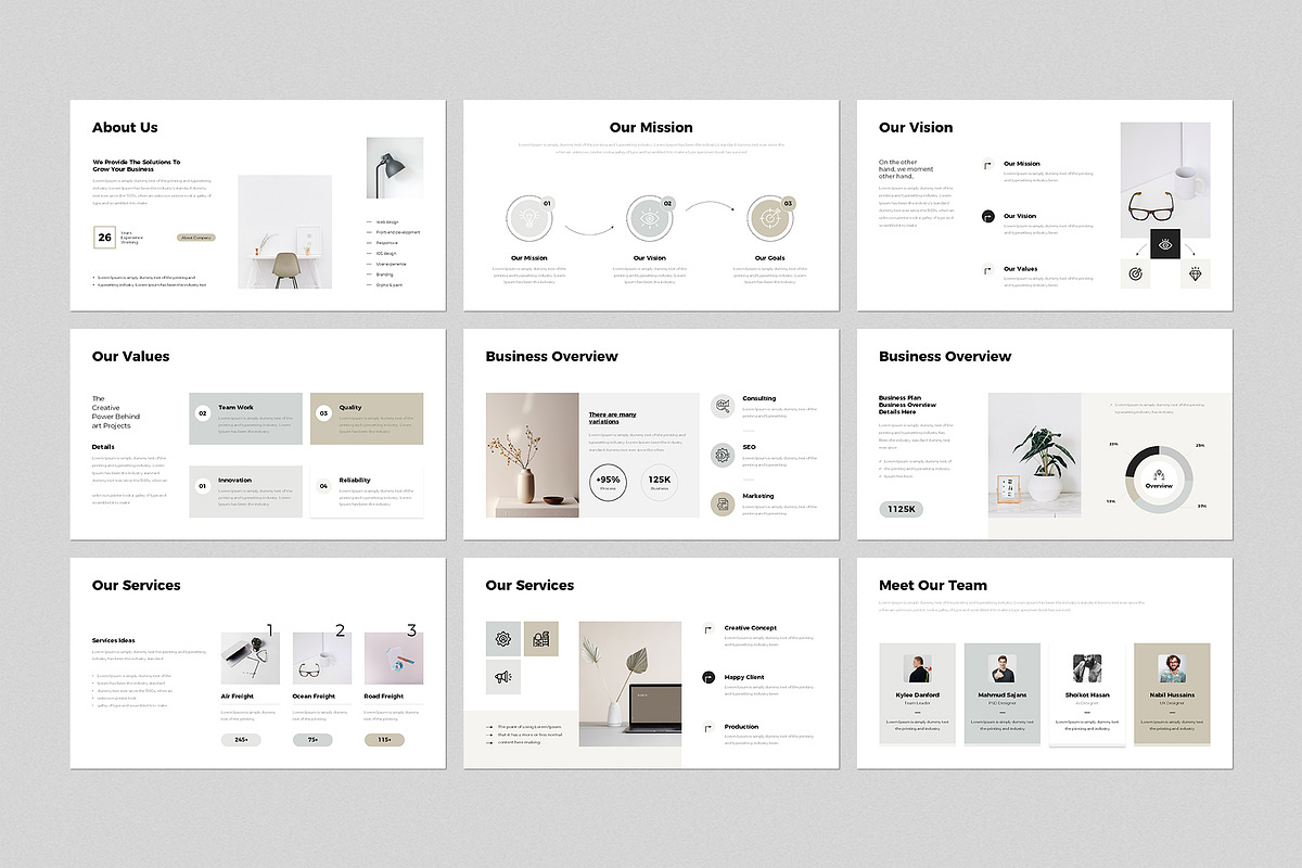Minimal Presentation Template, a Presentation Template by GenerousArt (Photo 3 of 10)