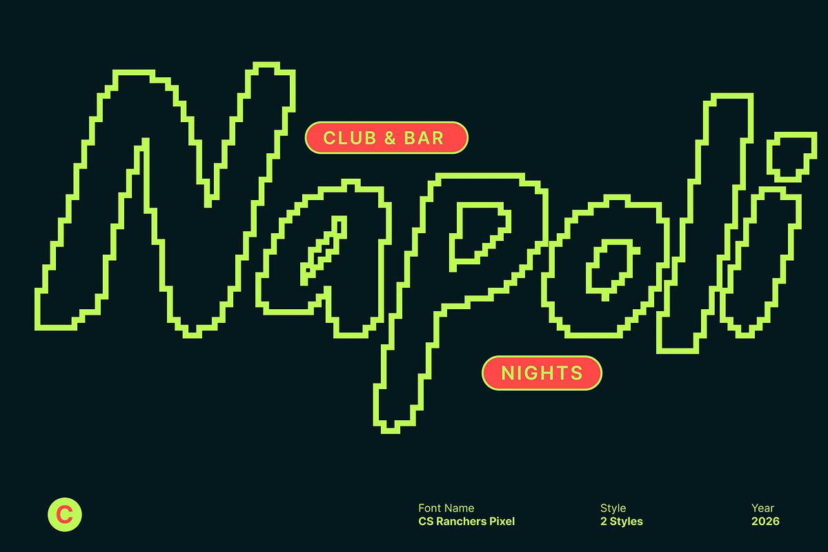 CS Ranchers Pixel, a Sans Serif Font by Craft Supply Co. (Photo 3 of 8)