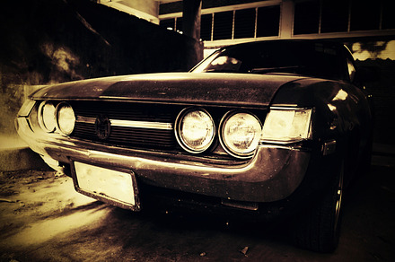Vintage car parked featuring car, retro, and vintage, a Transportation Photo by Artmeesri
