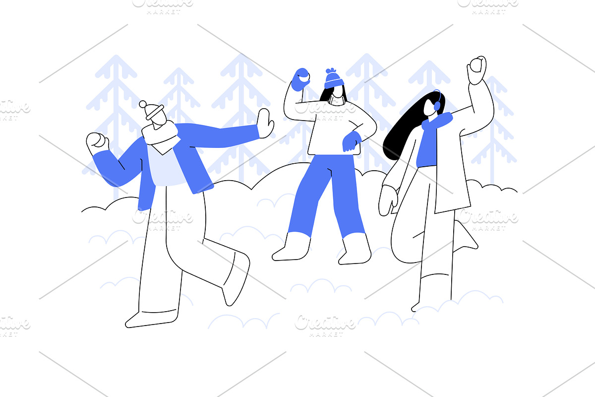 First snow isolated cartoon vector, a Person Illustration by Visual Generation