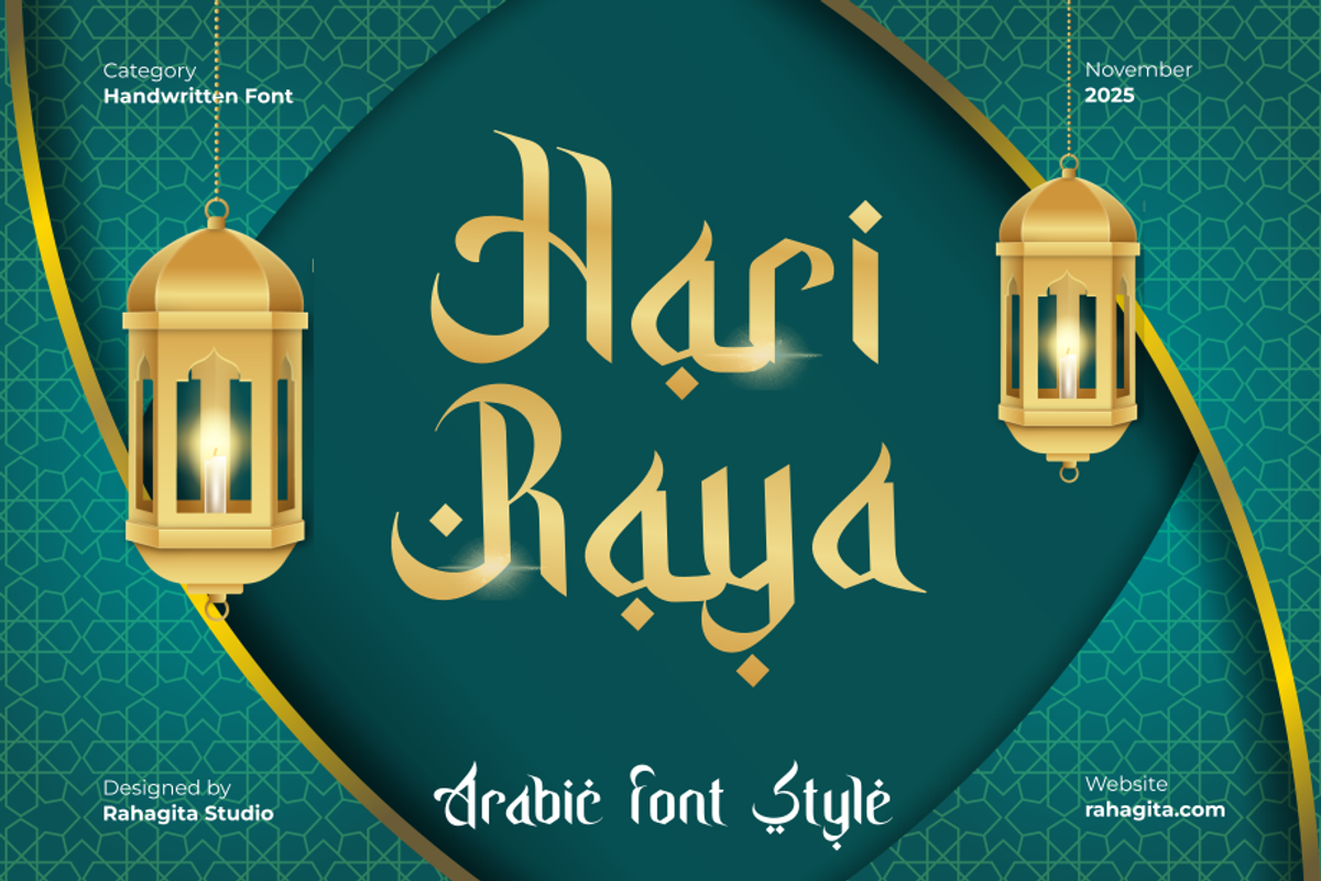 Hari Raya, a Handwritten Font by Rahagita Studio (Photo 1 of 9)