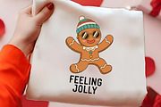 Feeling Jolly Gingerbread PNG Design, a Seasonal Illustration by CrexoraLab (Thumbnail 2 of 4)