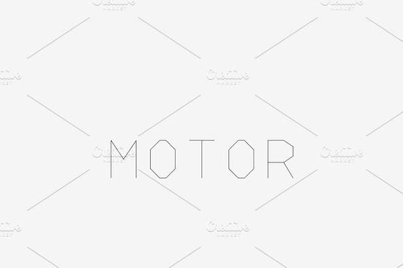Motor - Laser, Craft Cutter Font preview 6