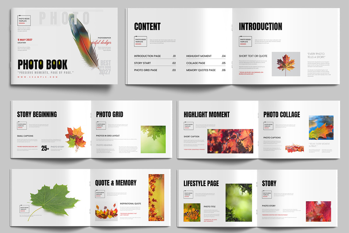Photo Book for Photography Portfolio, a Brochure Template by MightyDesign (Photo 1 of 8)