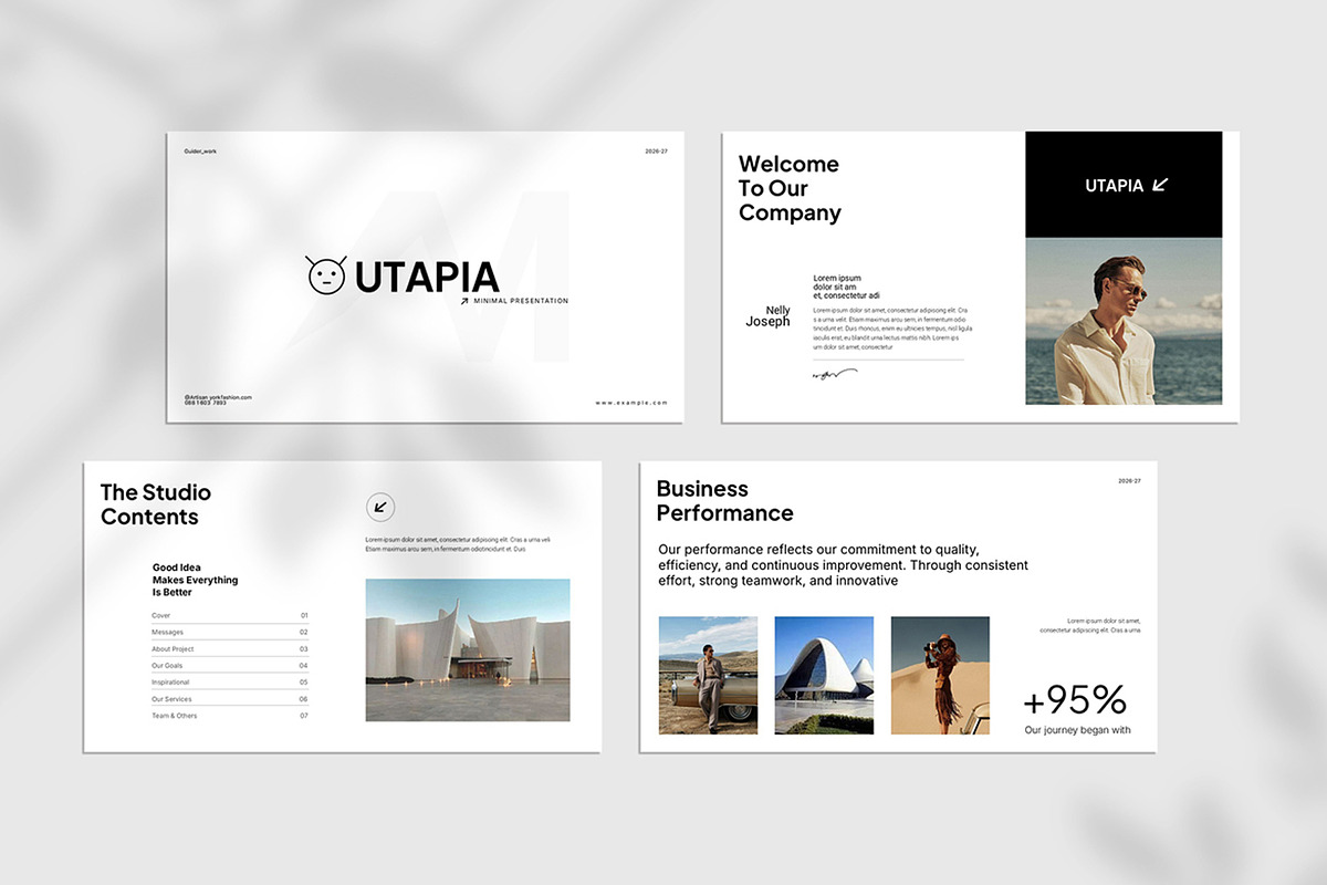 Utapia Minimal Presentation Template, a Presentation Template by Studio Artisan (Photo 2 of 4)