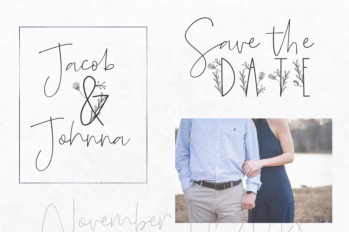 Dream - Handmade Floral Font preview 8