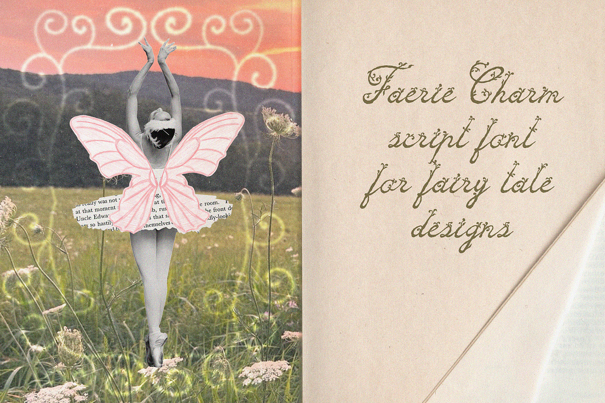 Faerie Charm Whimsical Floral Font, a Script Font by AnMark (Photo 3 of 14)