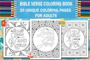 Bible Verse Coloring Book, a Decorative Illustration by Coco Bloom