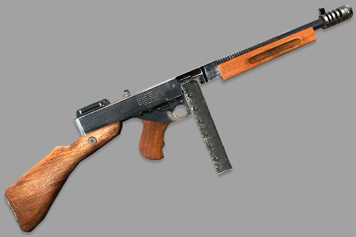 Thompson Submachine Gun by Beatheart Creative Studio | Creative Market