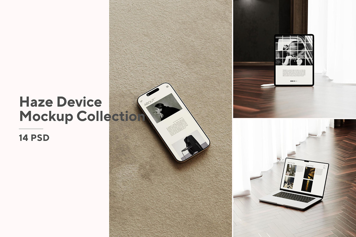Haze Device Mockup Collection, an iPhone Mockup by Mockup Line (Photo 1 of 9)