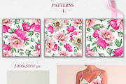 Watercolor Pink Peonies Clipart, an Object Graphic by DiashaArt (Thumbnail 7 of 10)