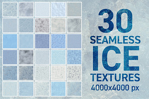 30 Seamless Ice Textures