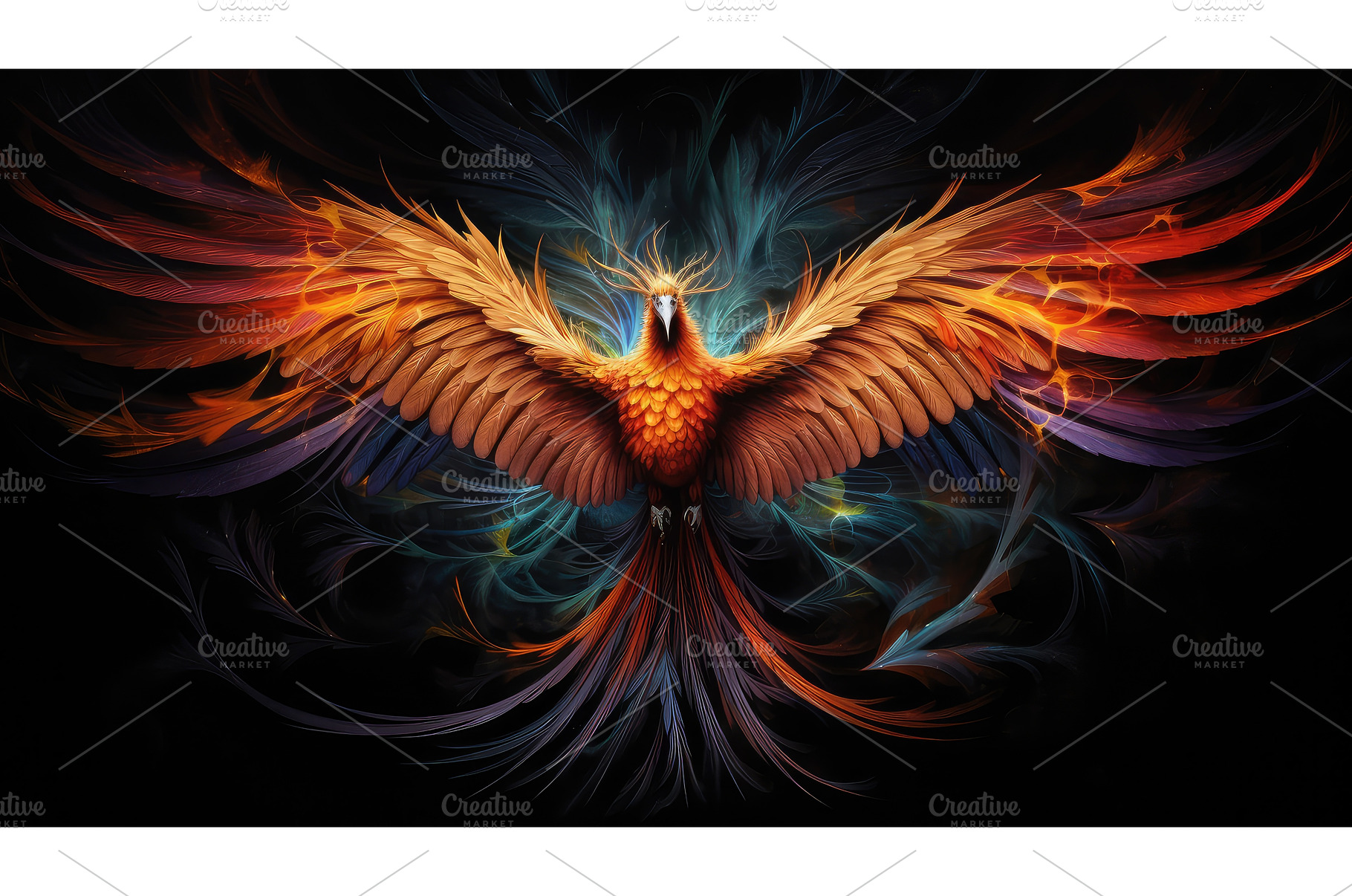 fire rising phoenix ai generated, an Animal Photo by pikepicture
