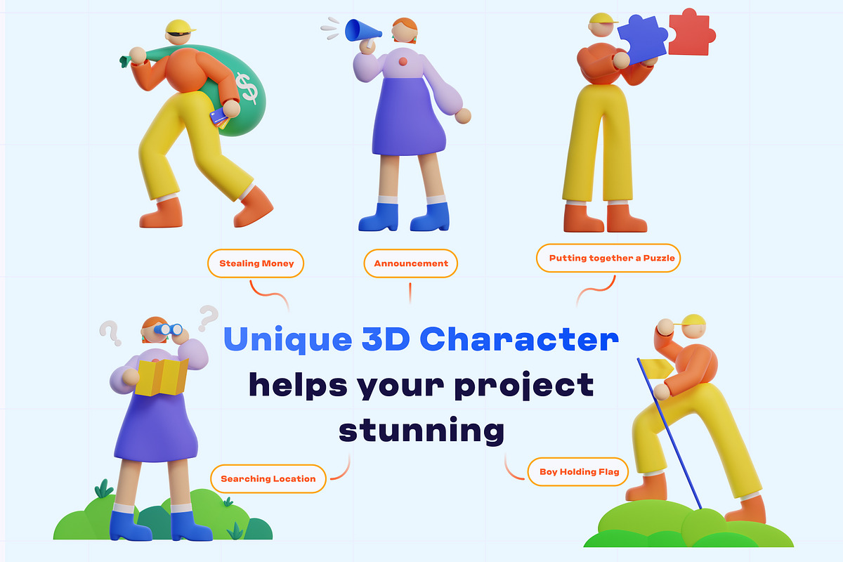 3D Empty State Character, a Characters & Person 3D Model by orenjidesign (Photo 2 of 8)
